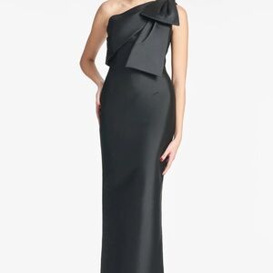 Sachin + Babi Black One-Shoulder Gown